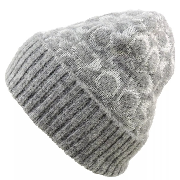 COACH ⚜ WOMEN'S GREY WOOL/ALPACABEANY WINTER HAT